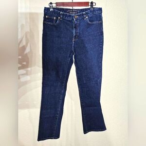 Lauren Ralph Lauren Jean Co. Women's Jeans sz 10 Dark Blue Classic Straight Leg